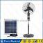 Foshan factory 12v 16" 15w ac dc powered solar fan solar camping fans