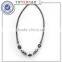 High Quality Black Hematite Gem Stone Beads Cross Pendant Necklace