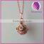 Hot-selling gold color Essential oil diffuser necklace with rhinestone for women