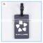 Dark color silicone luggage tag for businessman, simplify shape silicone luggage tag for businessman