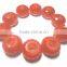 AAA Chinese Orange Cats Eye Stylist Roundel Big Hole Beads