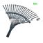 High Quality Plastic Coated Carbon Steel Garden Tools Farming Rake Adjustable Leaf Rake