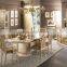 Italian Wooden Rectangle Dining Table With Upholstery Dining Chairs And Display Cabinet/Side Board And Mirror(MOQ=1 SET)