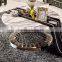 C381 Living Room Stainless Steel Marble Coffee Table