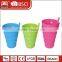 Custom wholesale decorative round salad plastic bowls and plastic ice cream bowls with straw