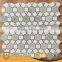 Carrara White Marble Hexagon Marble Mosaic Tile on Mesh