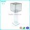 2016 cheaper floor standing acrylic jewelry display box with lock