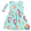 Hot Air Balloons Prints Summer Child Formal Dress Set With Headband Boutique Girls Dresses Baby Frock Design Pictures