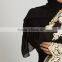 Dubai clothing OEM Beautiful lace detailing Pop up buttons Cream Lace Open Jacket Abaya