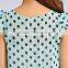 fashion butterfly sleeve polka dots pattern chiffon blouse MOQ 1 piece
