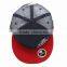 Racing Red Flat Brim Snapbacks Wholesale Mesh Hats