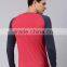 Men Red Navy Blue T-Shirt Custom Color Round Neck Long Raglan Sleeves Bodybuilding Tee 60% Cotton 40% Polyester Material