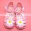 flower princess jelly shoes, girl beach shoes, pvc girl shoes