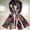 High quality fashionable digital print feather muslim hijab silk scarf