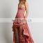Europe And America Sexy Backless Halter One-Piece Dress