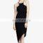 CHEFON Square neck sleeveless extreme cut ladies sexy dress patterns