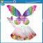 Fancy Fairy Pixie Wings Tutu Wand Costume Set For Girls Party Dressup
