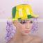 Wholesale Colorfull Plastic Hat with Wig