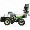 Moving concrete mixer