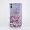 Clear transparent tpu+pc bling bling glitter mobile phone case back cover