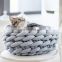 Super Chunky Round Funny Pet Bed Arm Knitting Cotton Tube Design Nest