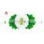 Children Shabby Hair Accessories Flower St Patrick's Day Four Leaf Clover Headbands Rhinestone Chiffon Hairbands