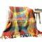 60"x 50" Inc Fun Colors  Bright Woven Throw Blanket with Tasseled Ends