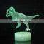 3D Illusion Lampara Dinosaur Night Light Led 7 Color Flashing