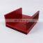 Toshine red color anodizing aluminum extrusion profile aluminium fabrication works