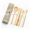 Tableware Porcelain Dinnerware Set Bamboo Cutlery Set Wood Straw With Travel Cloth Bag Wooden Spoon Fork Knife China Dinnerware