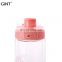 450ml clear multi colors BPA free anti-scald double wall glass drinking water bottle