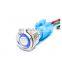 19mm Metal annular Push Button Switch 12V 24V 110V 220V LED Lamp Illumination Waterproof Momentary Latching Switch Ring Light