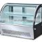 R-shape commercial cake display refrigerator showcase with 2 layers