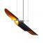 Modern living room personality bar cafe duplex staircase bamboo tube aluminum hanging light chandelier