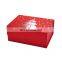 Wholesale bulk large a4 deep red Christmas eve cardboard gift hamper boxes
