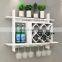 2019 Design Wood Wall Mounted Wine Shelf Bottle Glass Holder Display Rack