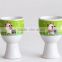 porcelain egg cup for kids use with cartoon decal