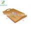 Bamboo Retangle Printing Serving Tray for Storage Food and Plate with Handles