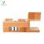 Bamboo Compatible with Apple Watch Stand USB Phone Charging Stand with 3 USB Charging Port Bamboo Wood Charging Dock Station