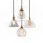 Vintage Glass Pendant Lights Modern LED Hanging Lamps for Living Room Loft Decor Chandelier