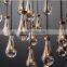 Luxury Water Drop Decorative Modern Long Multi Light Led High Ceilings Crystal Staircase Chandeliers Light