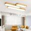 Log Japanese Puzzle Ceiling Lamp Nordic Creative LED Lighting For Bedroom Living Room Long Strip Solid Wood Light