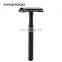 Biodegradable Custom Metal Black Double Edge Adjustable Safety Razor for Men