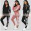 Custom pattern slim fit women tracksuit