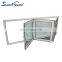 Large view new modern design aluminum double glazed glass bifolding window doors for terrace