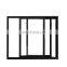 Customized security windows black vertical double glazed aluminum sliding window