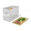 Amazon hot sale storage food container kitchen bamboo bread box bin with bamboo cutting board lid