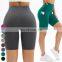 Custom Quick Dry Biker Shorts Workout Wear Gym Fitness Leggings High Waist Butt Lift Yoga Shorts For Women With Pockets