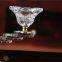 Factory New Design 3 Heads Crown Shaped Glass Crystal Candle Holder Candlestick