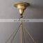 Classic Fortune  Icaro series indoor restaurant hotel indoor aisle foyer decorative metal industrial brass round chandelier